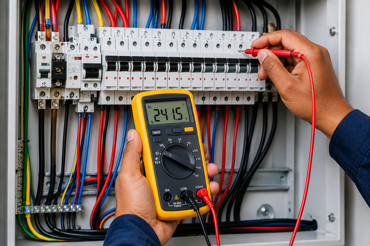 Electrician at work